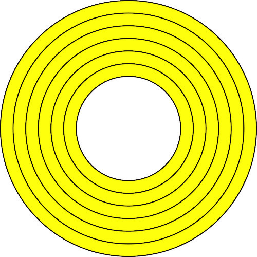 トラスコ中山 緑十字 マーキング用ステッカー(ゲージマーカーステッカー) 黄 マーキング-100Y 内径40-90mmΦ 10枚組 PET（ご注文単位1組）【直送品】