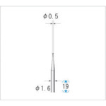 トラスコ中山 ナカニシ 超硬カッター (1Pk(袋)＝5本入) 刃径0.5mm（ご注文単位1パック）【直送品】