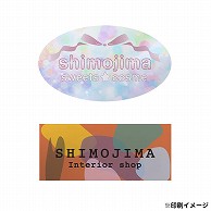 【オリジナル印刷】 特注シール（エンビ） 縦横の寸法合計60mm以内　100枚 フルカラー 1式