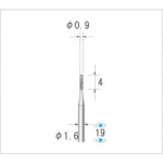 トラスコ中山 ナカニシ 超硬カッター (1Pk(袋)＝5本入) 刃径0.9mm（ご注文単位1パック）【直送品】