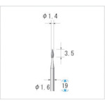 トラスコ中山 ナカニシ 超硬カッター (1Pk(袋)＝5本入) 刃径1.4mm（ご注文単位1パック）【直送品】