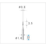 トラスコ中山 ナカニシ 超硬カッター (1Pk(袋)＝5本入) 刃径0.8mm　476-2398（ご注文単位1パック）【直送品】