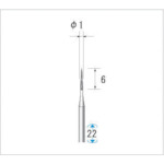 トラスコ中山 ナカニシ 超硬カッター (1Pk(袋)＝5本入) 刃径1mm（ご注文単位1パック）【直送品】