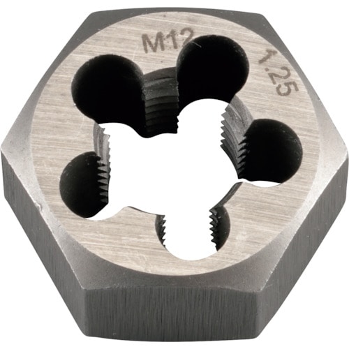 トラスコ中山 スレッドマスター 六角ダイス M12×1.25mm 六角サイズ24mm(合金工具鋼)（ご注文単位1本）【直送品】