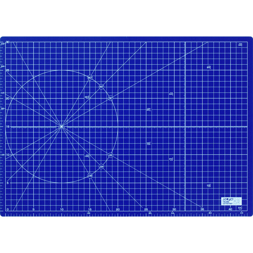 トラスコ中山 OLFA ふたつ折りカッターマットA3 ネイビー（ご注文単位1枚）【直送品】