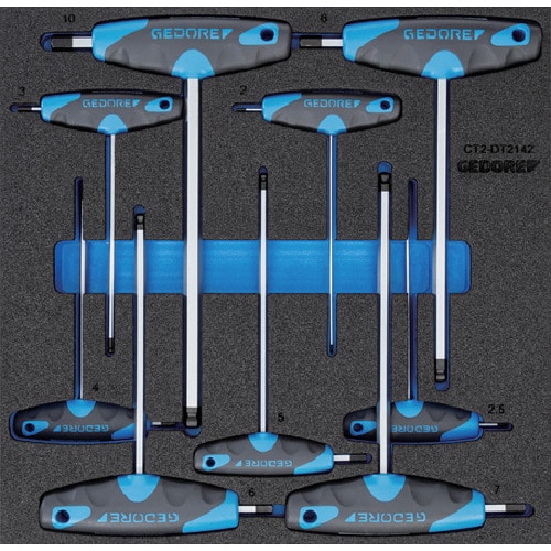 トラスコ中山 GEDORE T型六角棒レンチセット 1500CT2‐DT2142（ご注文単位1セット）【直送品】