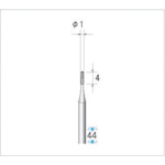 トラスコ中山 ナカニシ 超硬カッター 円筒(シングルカット) 刃径1mm 刃長4mm（ご注文単位1本）【直送品】