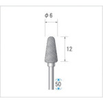 トラスコ中山 ナカニシ 超硬カッター テーパー先丸（ダイヤカット・細目）刃径6mm刃長12mm 476-2801  (ご注文単位1本) 【直送品】