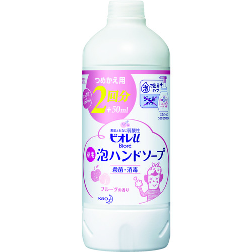 トラスコ中山 Kao ビオレu泡ハンドソープ フルーツの香り 詰替450ml 784-6011  (ご注文単位1個) 【直送品】