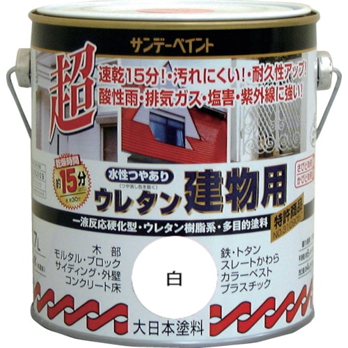 トラスコ中山 サンデーペイント 水性ウレタン建物用 0.7L 白（ご注文単位1缶）【直送品】