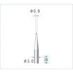 トラスコ中山 ナカニシ 超硬カッター 球(シングルカット) 刃径0.9mm 刃長0.9mm　476-2843（ご注文単位1本）【直送品】