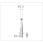 トラスコ中山 ナカニシ 超硬カッター 球(ダブルカット) 刃径2.3mm 刃長2.3mm（ご注文単位1本）【直送品】