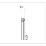 トラスコ中山 ナカニシ 超硬カッター 球(ダブルカット) 刃径4mm 刃長3.4mm（ご注文単位1本）【直送品】