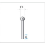 トラスコ中山 ナカニシ 超硬カッター 球(ダブルカット) 刃径5mm 刃長4.7mm（ご注文単位1本）【直送品】