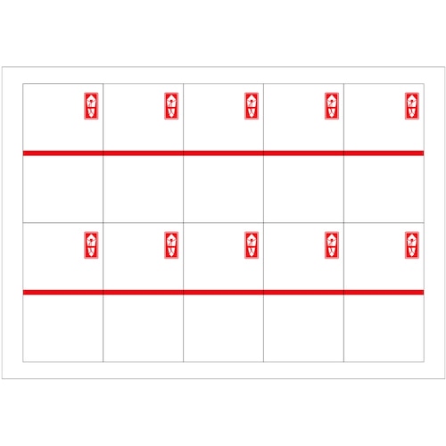 トラスコ中山 ササガワ プリンター対応シール札紙A5 赤棒 524-5604  (ご注文単位1冊) 【直送品】