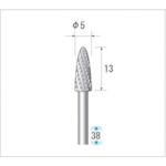 トラスコ中山 ナカニシ 超硬カッター 砲弾(ダブルカット) 刃径5mm 刃長13mm（ご注文単位1本）【直送品】