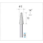 トラスコ中山 ナカニシ 超硬カッター テーパー先丸(ダブルカット)刃径5mm 刃長12.7mm（ご注文単位1本）【直送品】