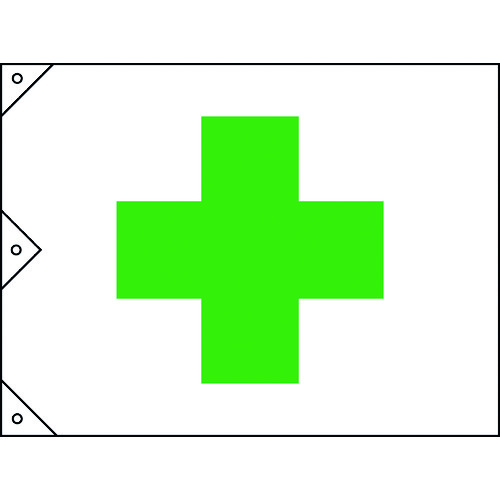 トラスコ中山 緑十字 安全旗(緑十字) 1300×1950mm 布製（ご注文単位1枚）【直送品】