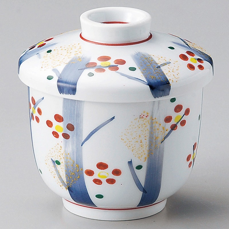 金正陶器 手描き紅梅小むし 1個（ご注文単位1個）【直送品】