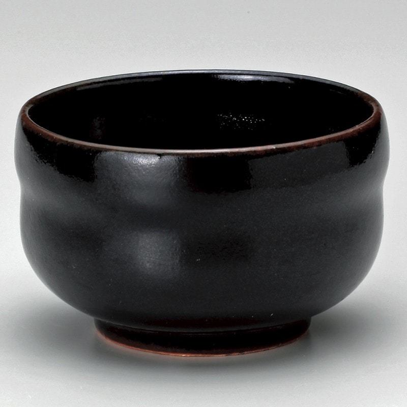 金正陶器 黒釉ひさご抹茶（小） 1個（ご注文単位1個）【直送品】