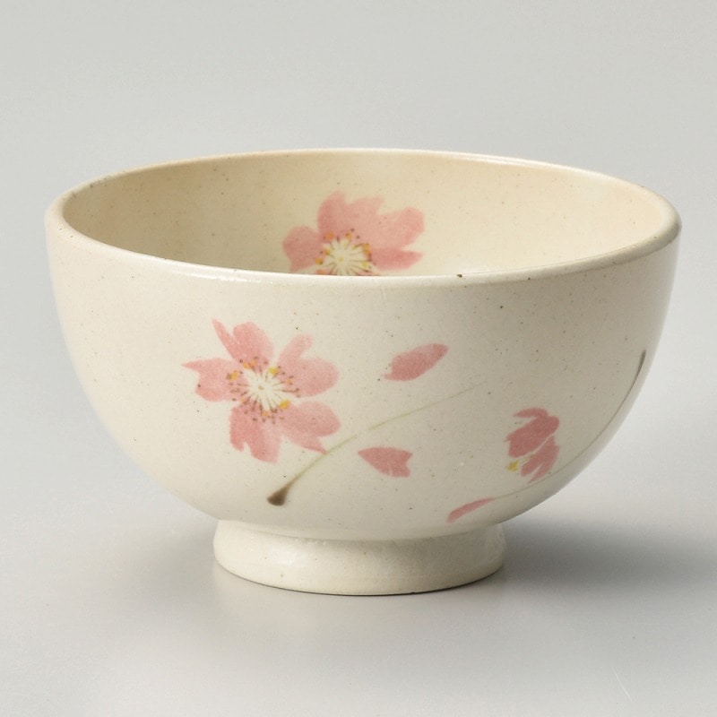 金正陶器 織部花ちらし（ピンク）軽量茶碗 1個（ご注文単位1個）【直送品】