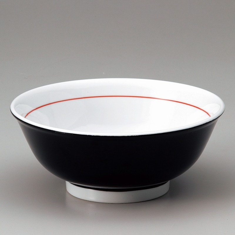 金正陶器 黒巻反7.0高台丼「下絵」 1個（ご注文単位1個）【直送品】