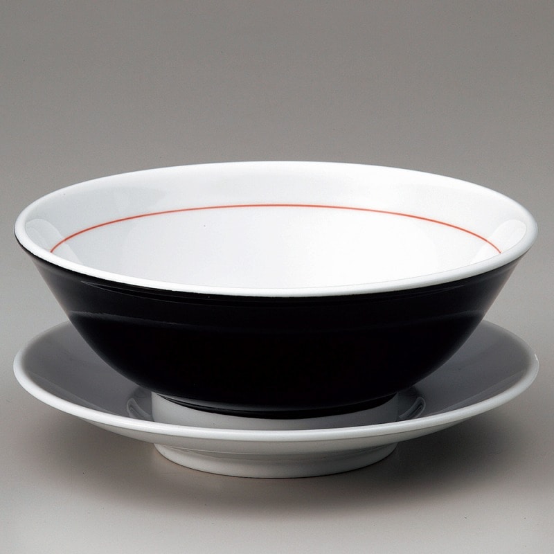 金正陶器 黒巻反6.8高台丼「下絵」 1個（ご注文単位1個）【直送品】