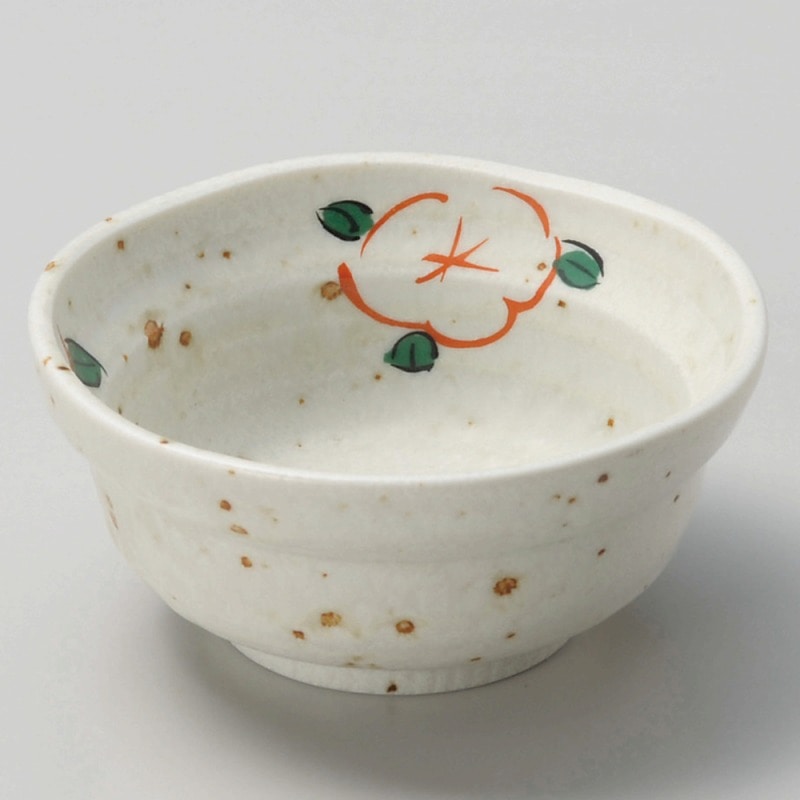 金正陶器 白イラボ赤絵花3.6小鉢 1個（ご注文単位1個）【直送品】