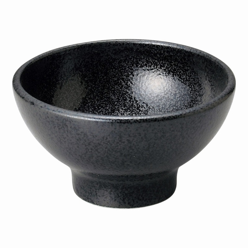 金正陶器 豊明黒耀4.5高台丼 1個（ご注文単位1個）【直送品】