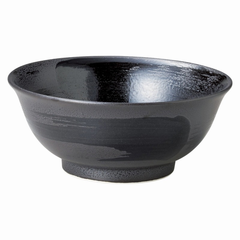 金正陶器 黒御影黒刷毛6.3高台丼 1個（ご注文単位1個）【直送品】