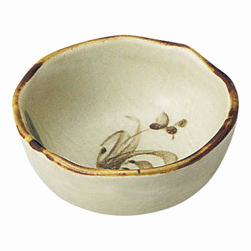 金正陶器 織部流し芦絵千代口 1個（ご注文単位1個）【直送品】