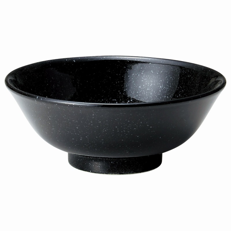 金正陶器 ニューチャイナ（黒・赤）黒反高台6.5丼 1個（ご注文単位1個）【直送品】