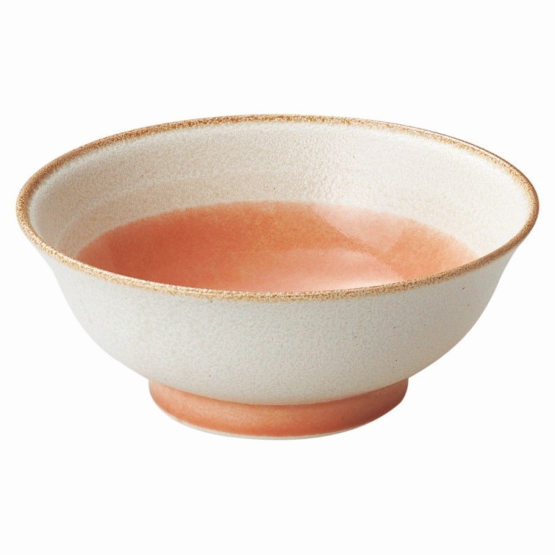 金正陶器 釉彩（若草・ピンク）ピンク高台7.5丼 1個（ご注文単位1個）【直送品】