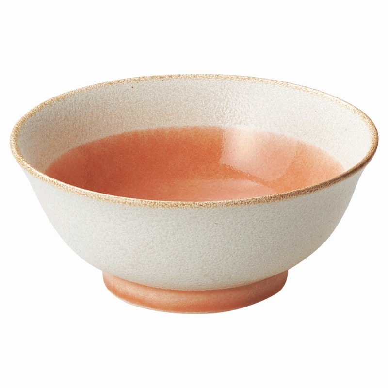 金正陶器 釉彩（若草・ピンク）ピンク高台6.5丼 1個（ご注文単位1個）【直送品】