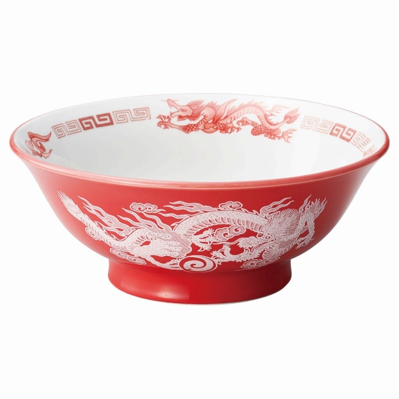 金正陶器 アカ白竜6.5反高台丼 1個（ご注文単位1個）【直送品】