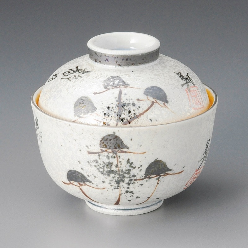 金正陶器 黄吹ﾗｽﾀｰ松絵一ヶ碗 1個（ご注文単位1個）【直送品】