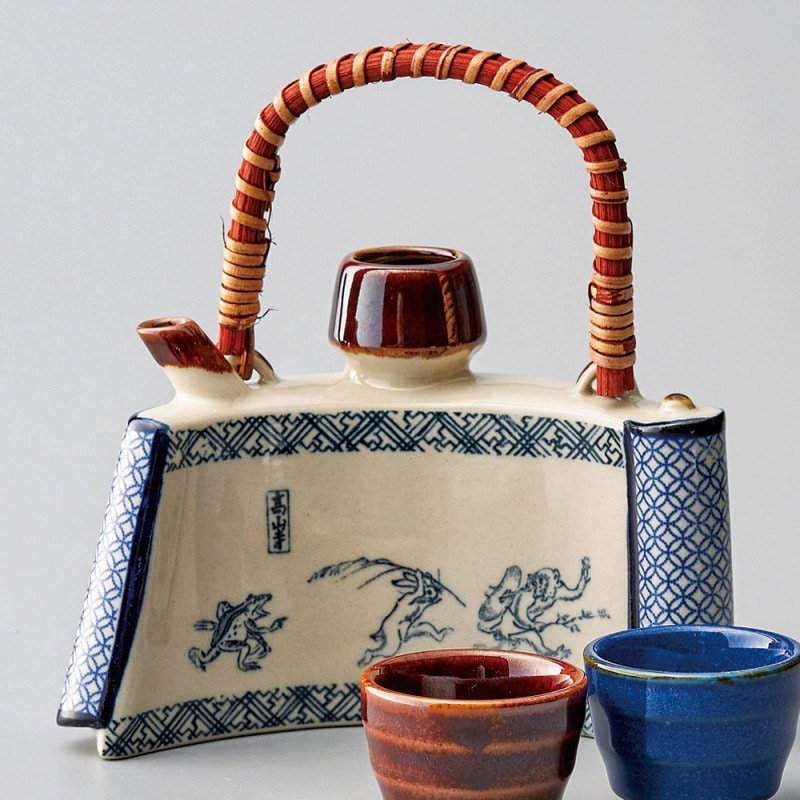 金正陶器 鳥獣戯画巻物土瓶 1個（ご注文単位1個）【直送品】