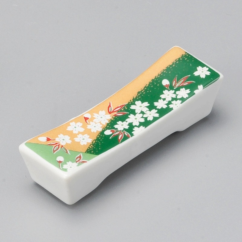 金正陶器 桜角型箸置 1個（ご注文単位1個）【直送品】