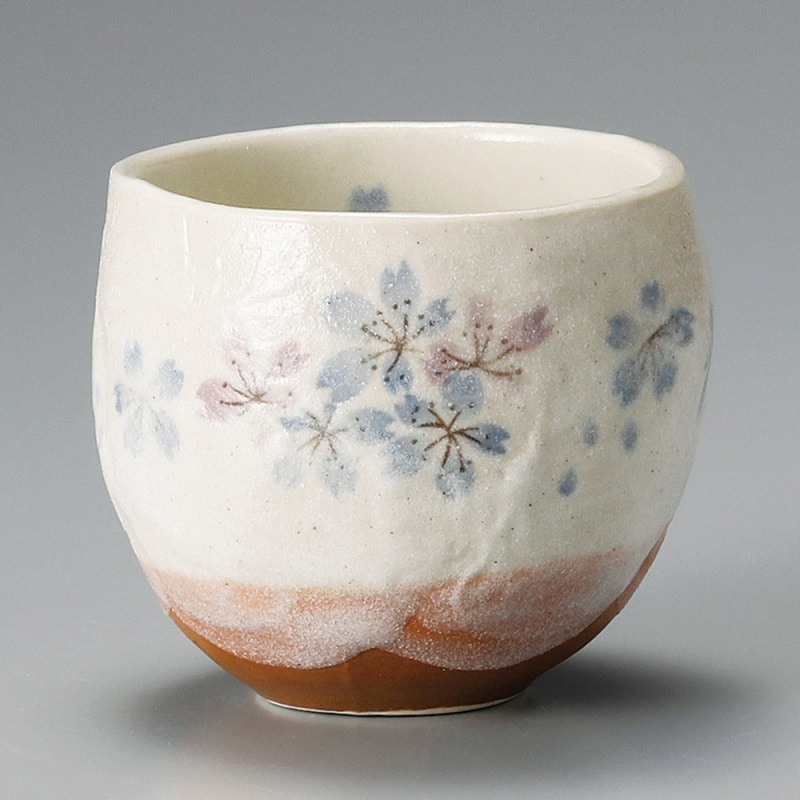 金正陶器 平安桜(青)腰丸ｶｯﾌﾟ 1個（ご注文単位1個）【直送品】