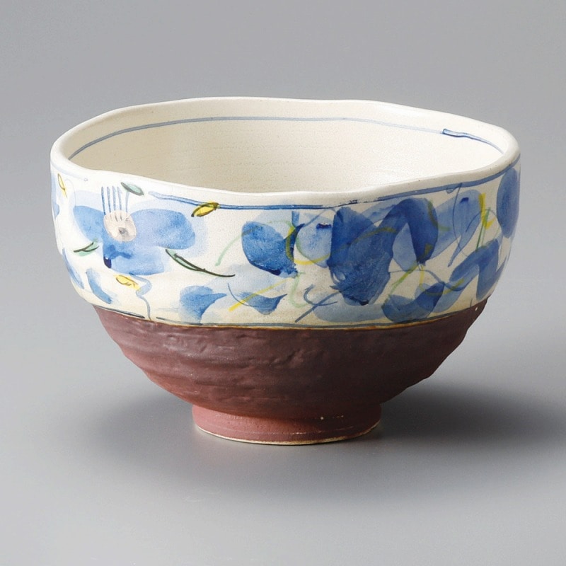 金正陶器 赤絵花鳥青ひずみ丼 1個（ご注文単位1個）【直送品】