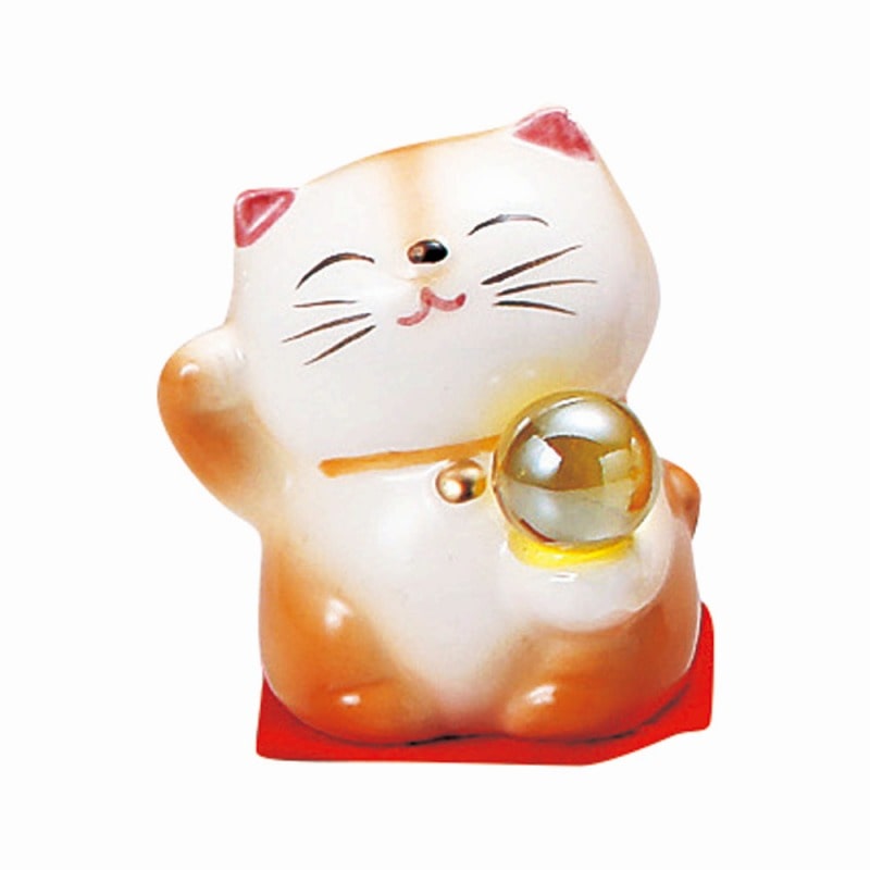 金正陶器 開運風水ﾐﾆ猫(茶色) 1個（ご注文単位1個）【直送品】