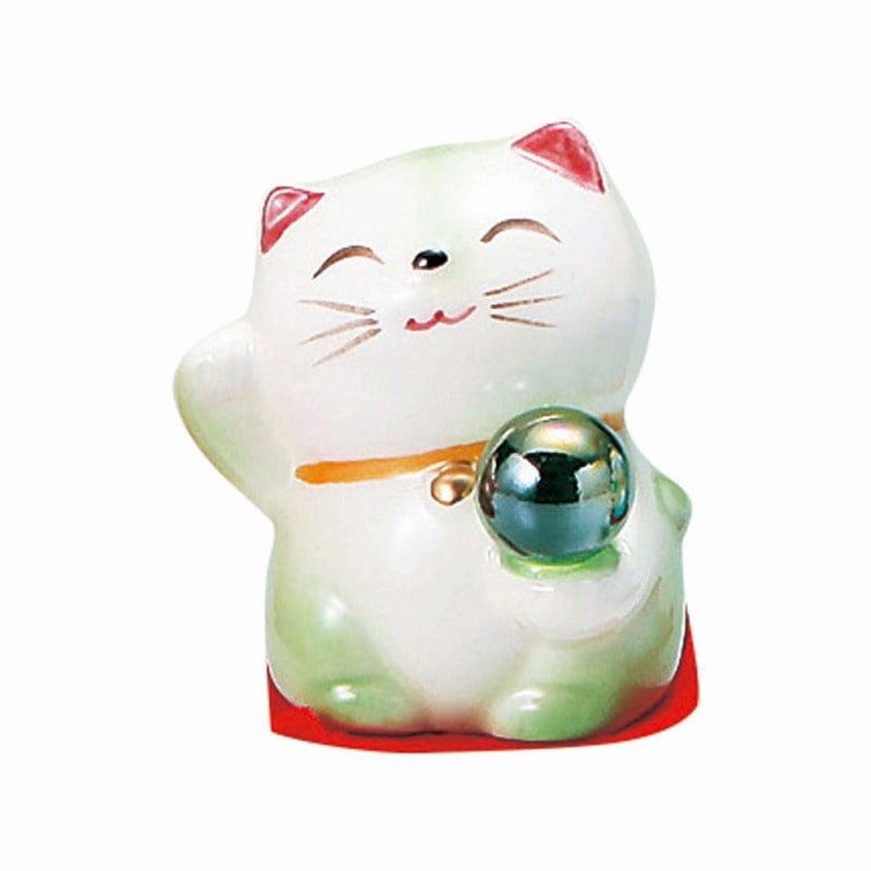 金正陶器 開運風水ﾐﾆ猫(緑色) 1個（ご注文単位1個）【直送品】