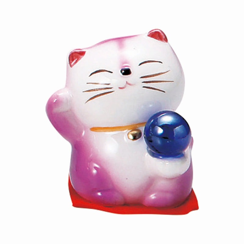 金正陶器 開運風水ﾐﾆ猫(紫色) 1個（ご注文単位1個）【直送品】