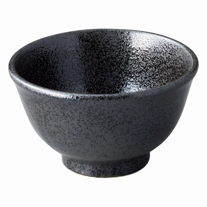 金正陶器 美濃粉引（黒）　黒反深口4.0丼 1個（ご注文単位1個）【直送品】