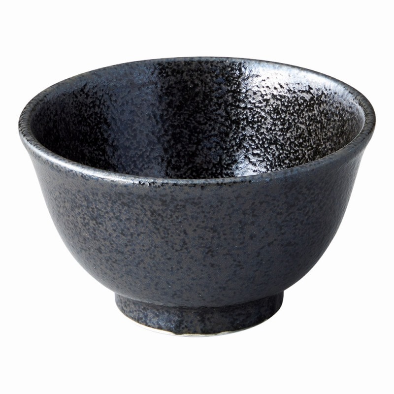 金正陶器 美濃粉引（黒）　黒反深口4.5丼 1個（ご注文単位1個）【直送品】