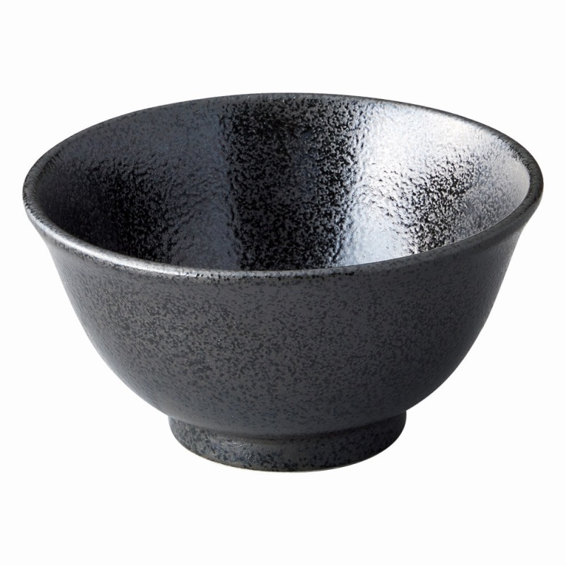 金正陶器 美濃粉引（黒）　黒反深口5.5丼 1個（ご注文単位1個）【直送品】