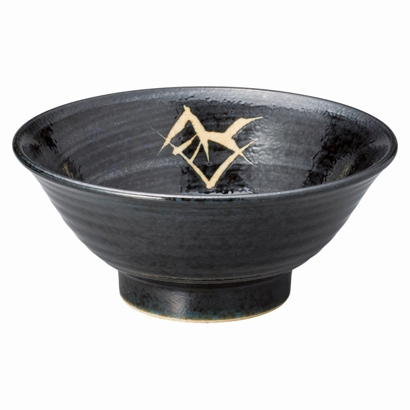 金正陶器 黒藍染笹　7.0そば丼 1個（ご注文単位1個）【直送品】