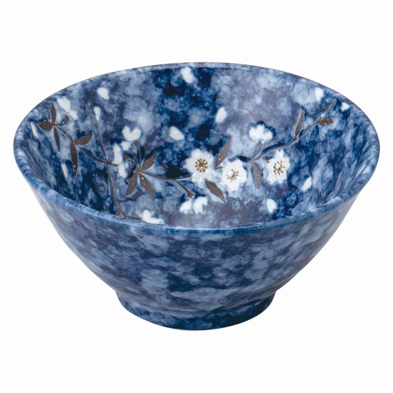 金正陶器 ナス紺桜　手引4.2反和丼 1個（ご注文単位1個）【直送品】