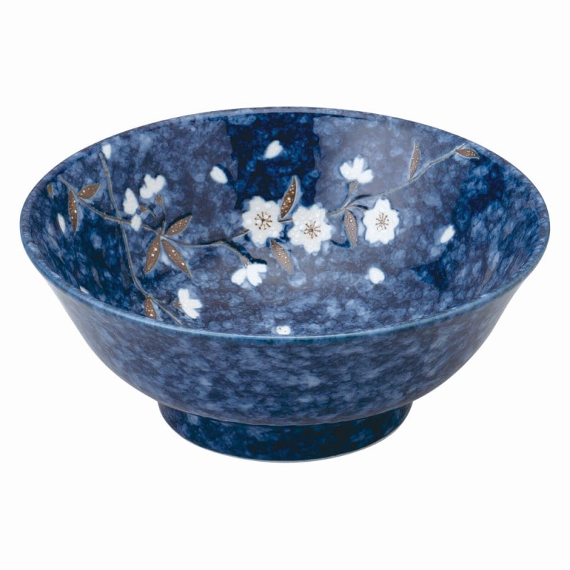 金正陶器 ナス紺桜　6.8高台ラーメン丼 1個（ご注文単位1個）【直送品】