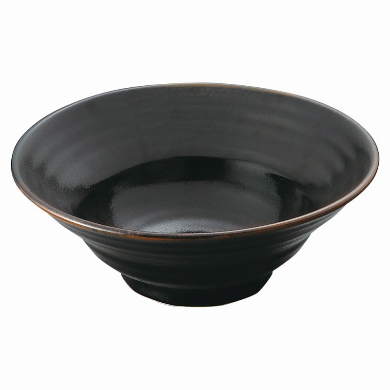 金正陶器 柚子黒天目　六兵衛8.0丼 1個（ご注文単位1個）【直送品】